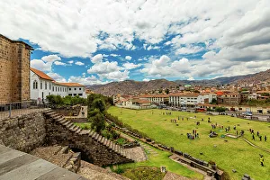 Public Park Prints: Park in Cusco, Peru, South America