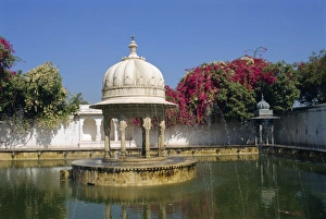 Udaipur Prints: Park full of fountains