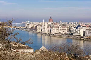 Parliament Collection: Parliament Building and River Danube, Budapest, Hungary, Europe