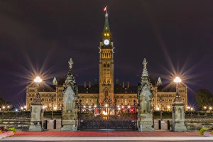 Parliament Building Prints: Parliament Hill and the capital Parliament Building