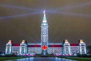 Parliament Building Prints: Parliament Hill sound and light show Mosaika