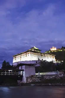 Paro Prints: Paro Rinpung Dzong dating from 1644, Paro, Bhutan, Asia