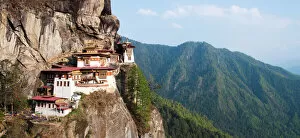 Panorama Gallery: Paro Taktsang (Tigers Nest monastery), Paro District, Bhutan, Himalayas, Asia