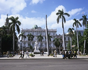 Parque Central Prints: Parque Central and Hotel Inglaterra, Havana, Cuba, West Indies, Central America