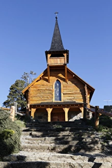 Argentinean Prints: Parroquia San Eduardo, Puerto Panuelo, near Bariloche, Nahuel Huapi National Park