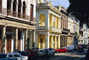Sightseer Prints: Paseo de Marti, Prado colonial quarter, Havana, Cuba