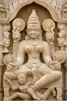 Jain Prints: Pashtunath Jain temple sculpture, Haridwar, Uttarakhand, India, Asia