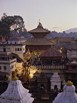 Images Dated 25th September 2008: Pashupatinath temple, UNESCO World Heritage Site, Kathmandu, Nepal, Asia