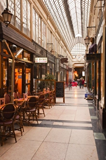 Arcade Prints: Passage des Panoramas in central Paris, France, Europe