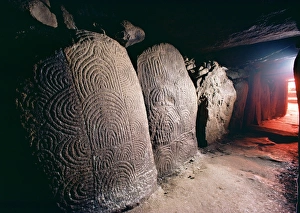 Carnac Prints: Passage in grave, gavrinis, Carnac, Brittany, France, Europe