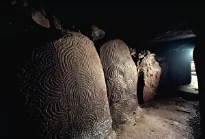 Brittany Prints: Passage Grave Gavrinis, Carnac, Bretagne, France, Europe