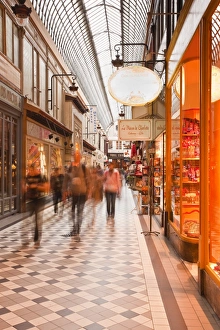 Arcade Prints: Passage Jouffroy in central Paris, France, Europe