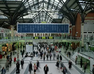 Passenger concourse at Liverpool Street station in London, England, United Kingdom
