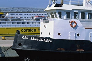 Ajaccio Prints: Passenger ferries, Ajaccio, island of Corsica, France, Mediterranean, Europe