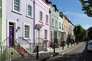 Stereotypical Prints: Pastel coloured terraced houses
