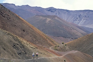 Craters Prints: Path between crater cones inside Haleakala volcano crater