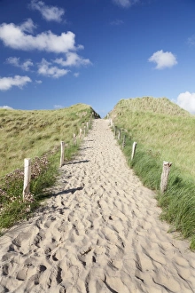 Footprint Prints: Path through dunes, Sylt, North Frisian Islands