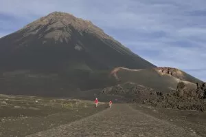 Path leading to volcano on Fogo, Cape Verde Is lands , Africa