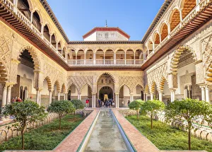 Support Prints: Patio de las Doncellas (The Courtyard of the Maidens), Real Alcazar (Royal Palace)