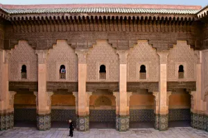 Koranic Schools Prints: Patio, students rooms windows and walls with floral and geometrical motifs