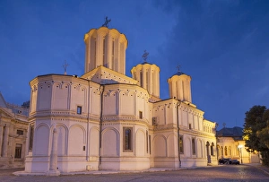 Bucharest Prints: Patriarchal Cathedral at dusk, Bucharest, Romania, Europe