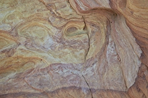 Backgrounds Prints: Patterns in yellow, orange, and purple sandstone