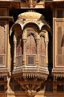 Opulence Prints: Patwa havelis, renowned private mansion in Jaisalmer, Rajasthan, India, Asia