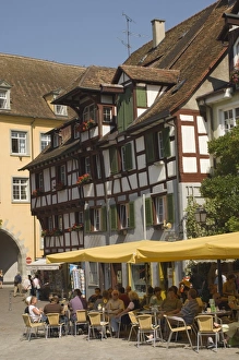 Bodensee Prints: Pavement cafe in main square