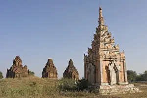 Sale Prints: Payathonzu complex of three brick shrines with sikara that are interconnected