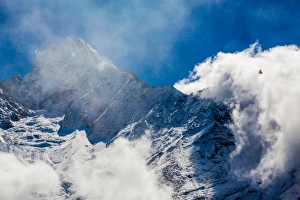 Mountain Ridge Prints: Peak of Mount Everest, Sagarmatha National Park, UNESCO World Heritage Site, Himalayas