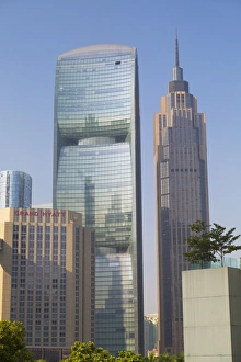 Office Block Prints: Pearl River Tower in Zhujiang New Town, Tian He, Guangzhou, Guangdong, China, Asia