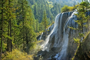 Pearl Shoal Waterfall, Unesco World Heritage Site, Jiuzhaigou National Park, Sichuan Province