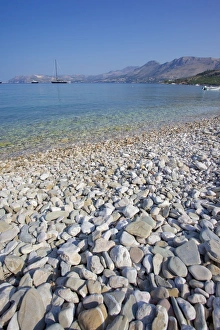 Pebble Beach Prints: Pebble beach, Cavtat, Dubrovnik Riviera, Dalmatian Coast, Dalmatia, Croatia, Europe