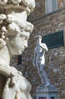 Firenze Prints: Pedestal of Perseus, The David