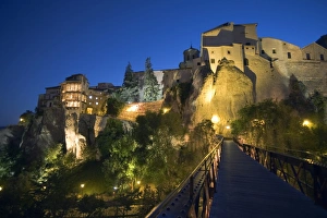 Images Dated 11th August 2007: Pedestrian bridge, Cuenca, Castilla-La Mancha, Spain, Europe