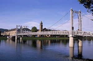 Inverness Prints: Pedestrian bridge over River Ness