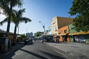 Santa Catarina Prints: Pedestrian zone in Florianopolis, Santa Catarina State, Brazil, South America