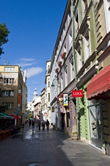 Images Dated 10th August 2008: Pedestrian zone in the town of Sarajevo, Bosnia-Herzegovina, Europe