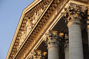 Sunlit Prints: Pediment and Corinthian columns of the Pantheon, Paris, France, Europe