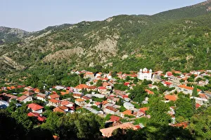 Red Roofs Prints: Pedoulas a village in the Troodos Mountains, Cyprus, Eastern Mediterranean Sea, Europe