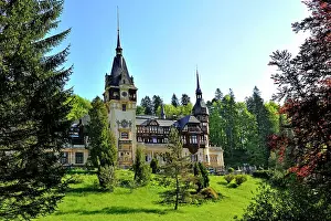 Regal Prints: Peles Castle in the Carpathian Mountains near the mountain resort of Sinaia