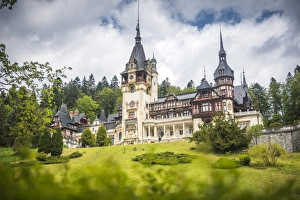 Transylvania Prints: Peles Castle, a palace near Sinaia, Transylvania, Romania, Europe