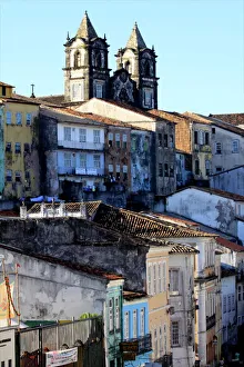 Towers Prints: Pelourinho district, Salvador de Bahia, Brazil, South America