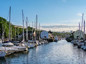 British Isles Prints: Penarth Portway Marina, Penarth, Vale of Glamorgan, Wales, United Kingdom, Europe