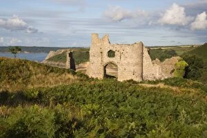 12th Century Gallery: Pennard Castle and Three Cliffs Bay, Gower Peninsula, Swansea, West Glamorgan, Wales