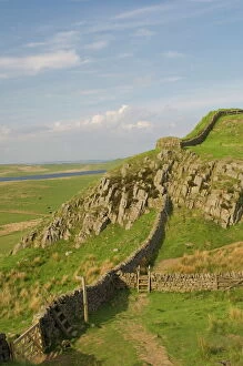 North Umberland Collection: Pennine Way crossing near Turret 37a, Hadrians Wall, UNESCO World Heritage Site