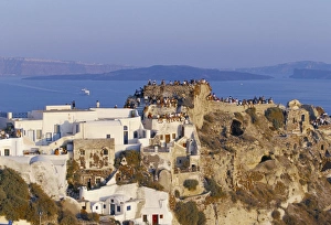Thira Prints: People gathering to watch the sunset