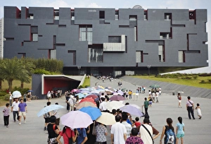 Queue Prints: People queueing outside Guangdong Province Museum, Zhujiang New Town area