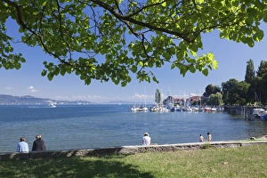 Bodensee Prints: People sitting at the lakeshore