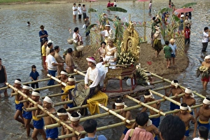People taking part in the Water Festival parade